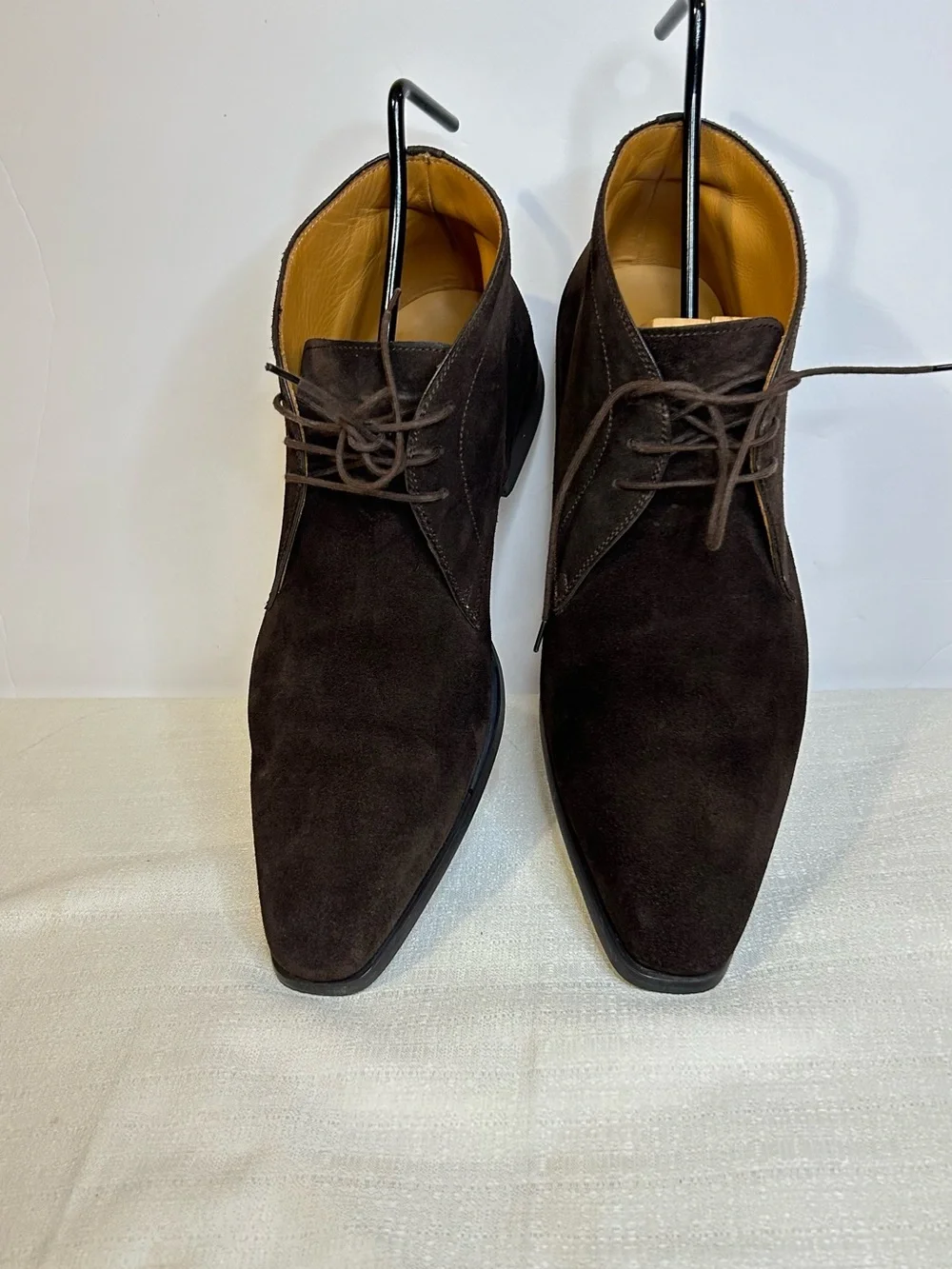Magnanni Brown Suede Chukka Boots Men’s Size 11.5 M Made In Spain Lace Up